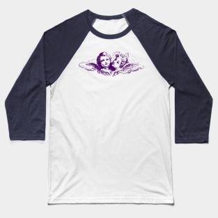 Vintage Cupid Angel Cherubs In Cloud Engraving Baseball T-Shirt